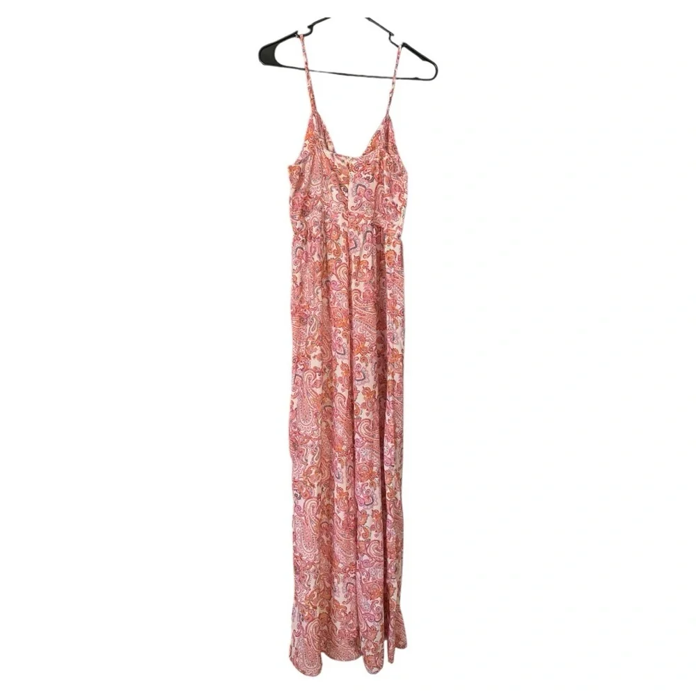 NWT Sweet Lemon baby pink paisley metal ring cutout jumpsuit size M - Picture 5 of 9